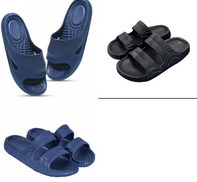 Feel alive Men Slippers(Multicolor , 9)