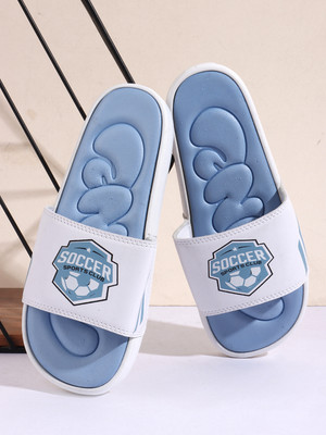 JUMPLITE Women Slippers(Blue , 5)