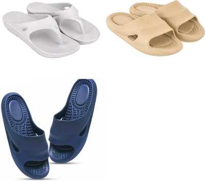 Feel alive Men Slippers(Multicolor , 7)