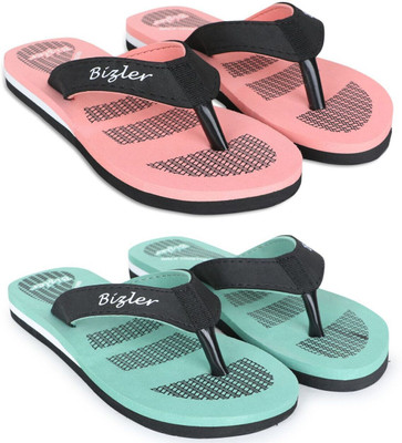 BIZLER Women Soft Ortho Slippers | Lightweight, Non-Slip & Stylish Daily Wear Flip Flops(Multicolor , 6)