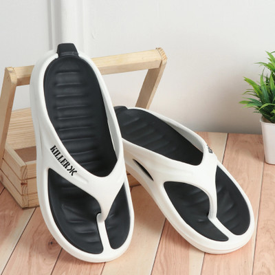 KILLER Men Slippers(White , 9)