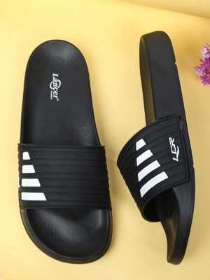 LANCER Men Slides(Black , 8)