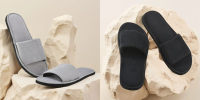 Y key Women Flip Flops(Grey, Black , 4)