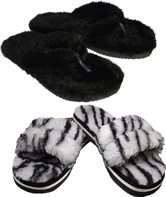 Sale YUG Women Flip Flops(Multicolor , 7)