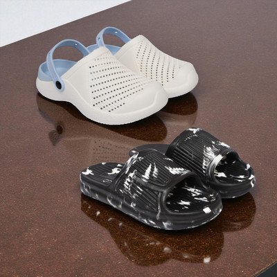 Acorn Men Slides(Blue, Black , 8)