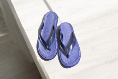 Gold King Women Flip Flops(Blue , 6)