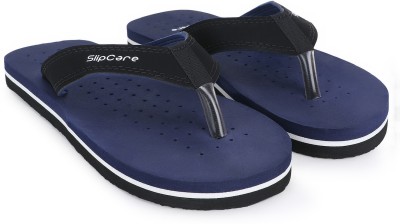 SLIPCARE Men Orthopedic Diabetic Non-Slip Lightweight Durable Cushion Dr Flipflops Slides Boy Flip Flops(Navy, Blue , 6)