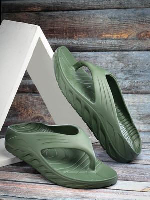 BERSACHE Men Slippers(Green , 8)