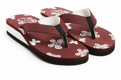 VAHMAH Women Slippers(Maroon , 8)