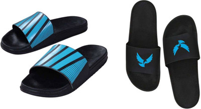 nvisan Men Slides(Blue, Blue , 10)