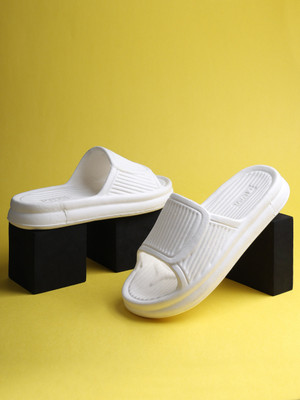 LYVI Men Slides(White , 8)