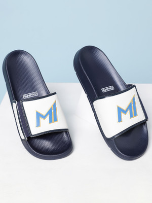 Chupps Men Mi Official Sliders Navy Blue/White Men's Comfortable Slides & Flip Flop Slides(Blue , 9)