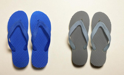 BreeZy Men Slippers(Blue, Grey , 10)