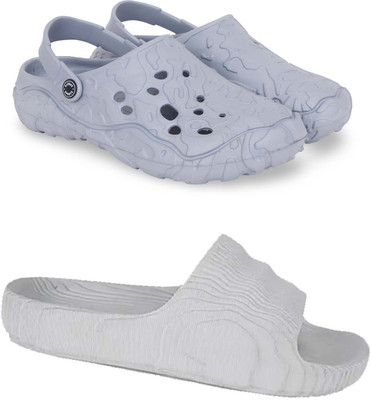 Pampy Angel Men Slippers(Grey, Grey , 9)