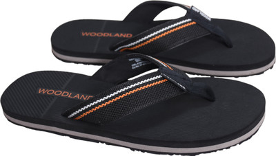 WOODLAND Men Flip Flops(Black , 10)