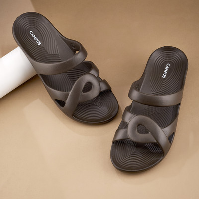 CAMPUS Women Flip Flops(Brown , 4)