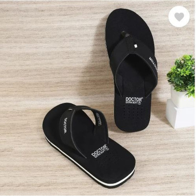 DOCTOR EXTRA SOFT Men Slippers(Black , 13)