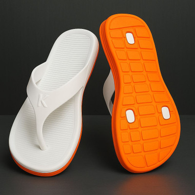 Trendmode Men Slippers(Orange , 9)