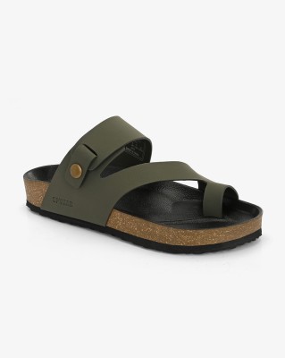 Spykar Men Sandals(Olive, Black , 7)