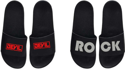 nvisan Men Slides(Red, Grey, Black , 7)