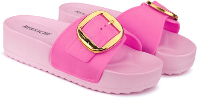BERSACHE Women Flip Flops(Pink , 7)