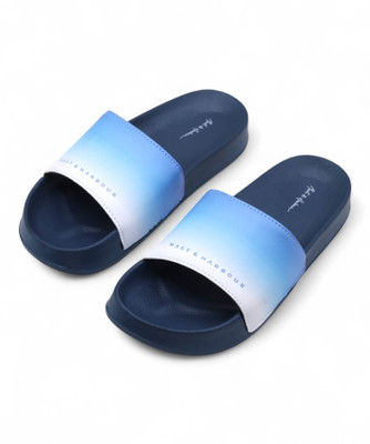 Mast & Harbour Men Slides(Navy, White , 11)