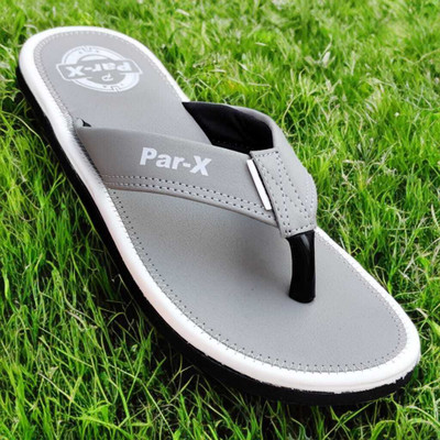 parx enterprises Men Flip Flops(Grey , 8)