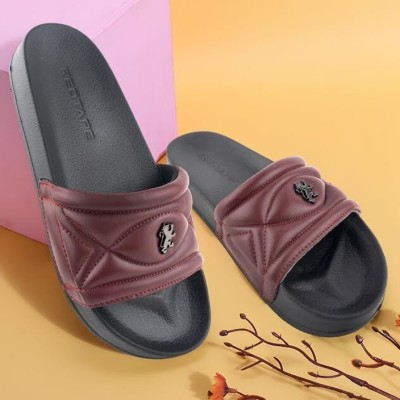 Red Tape Women Slides(Maroon , 6)