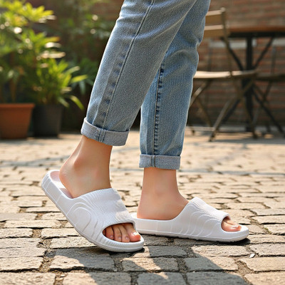 ERANC Men Slippers(Grey , 7)