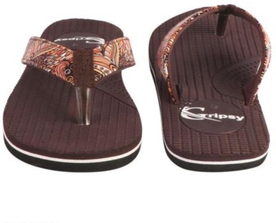 OSM Women Flip Flops(Brown , 8)