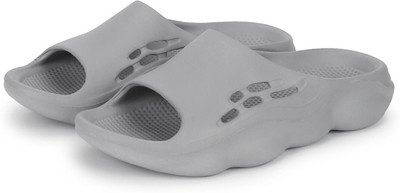 yoho Men Dolphy men soft slides slipper with mild acupressure | Comfortable, stylish | Slides(Grey , 9)