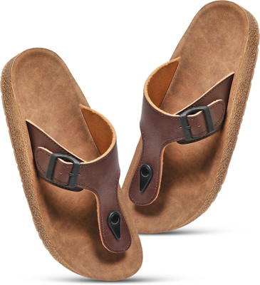 DOCTOR HEALTH Men Extra soft|Soft|Orthopedic|Comfortable|Ultra Soft|Men Slippers Flip Flop Slippers(Brown , 10)