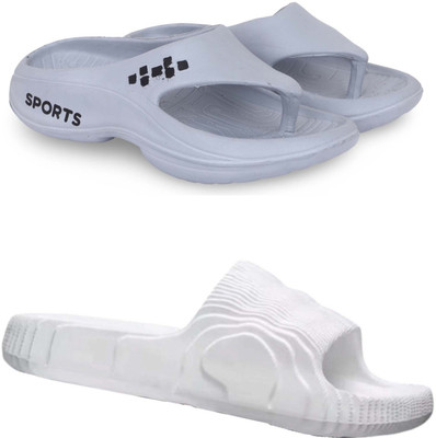 Pampy Angel Men Slippers(Grey, White , 7)