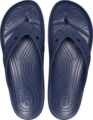 CROCS Women Women's Baya Platform Flip Flops(Navy , 6 UK/India)