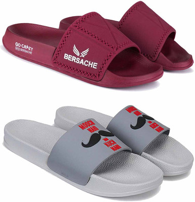 BERSACHE Men Flip Flops(Multicolor , 7)