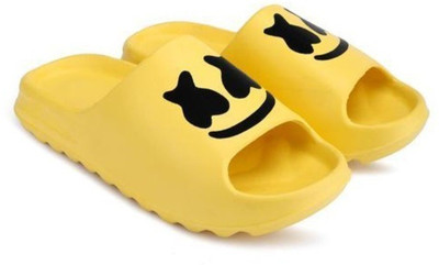 Ammar Collection Men Slides(Yellow , 9)