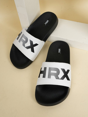HRX by Hrithik Roshan Men Slides(Black, White , 11)