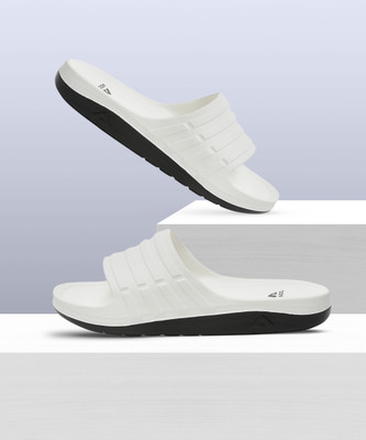 Adda Men Slides(White, Black , 8)