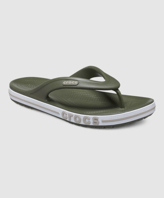 CROCS Men Bayaband Flip Flops(Green , 9 UK/India)