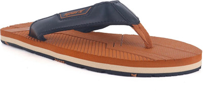 Sparx Men Flip Flops(Black, Tan , 6)