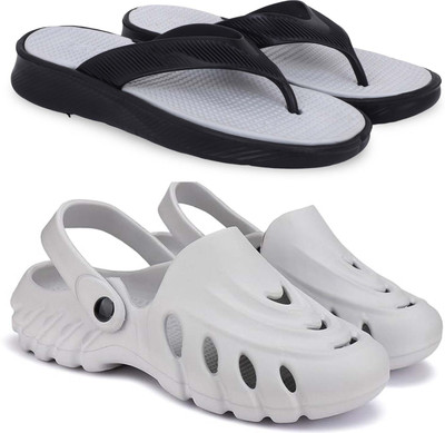 Pampy Angel Men Slippers(Grey, Grey , 8)