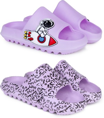 KAPYANSH Women Slides(Purple, Purple , 6)