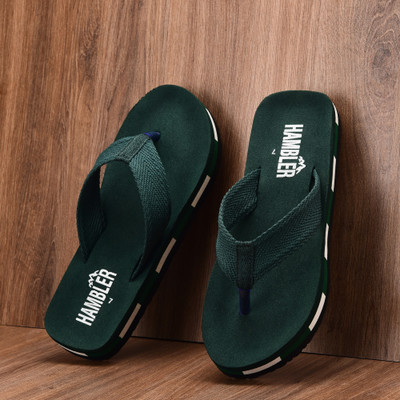 Hambler Men Flip Flops(Green , 7)