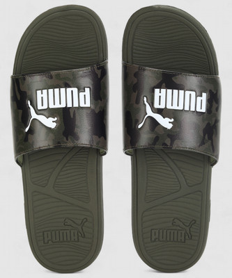 PUMA Men Cool Cat 2.0 Camo Slides(Green , 10)