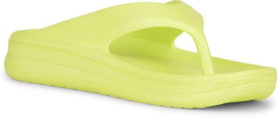 HUSH PUPPIES Women Flip Flops(Green , 6)