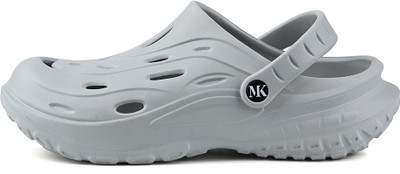 MONKS & KNIGHTS Men Grey Lightweight Flexible All Day Clogs for men, MK-CLG-002-GY Flip Flops(Grey , 8)