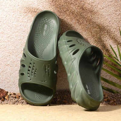 BIRDE Men Slides(Olive , 9)