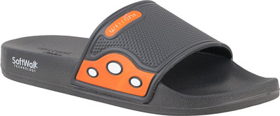 WELCOME Men Lightweight with Arch Support Durable Anti-Skid & Stylish Dailywear| Slides(Grey , 10)