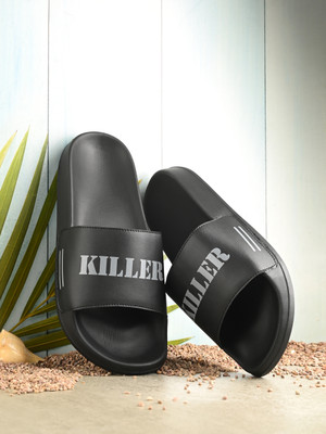 KILLER Men Slides(Black , 8)