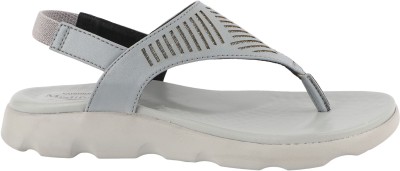 MEDIFEET Women Flip Flops(Grey , 4)